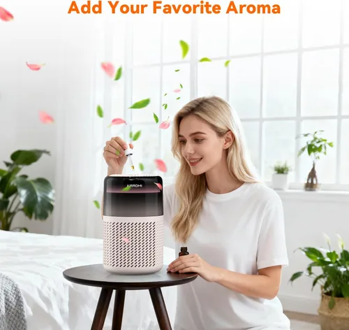 Miniatura 7 de Purificador de aire AIRROMI HEPA para dormitorio y hogar, purificador de aire para mascotas del hogar, elimina el olor a mascotas, olor a arena