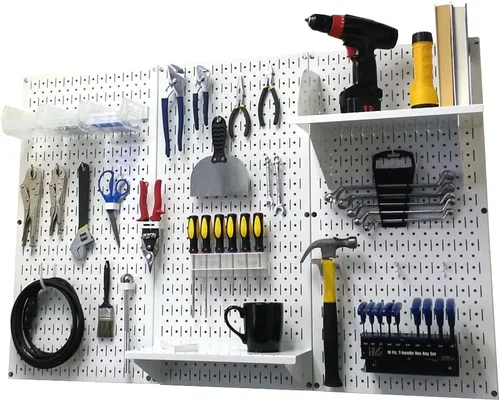 Miniatura 49 de Organizador de herramienta control de pared 30-wrk-400wb estándar panel perforado mesa de trabajo de metal, 30-WRK-400 BB Negro