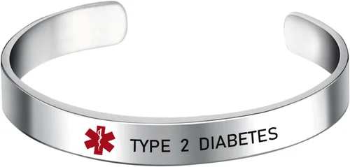 Miniatura 2 de LoEnMe Jewelry Pulseras de alerta médica personalizadas para hombres y mujeres, personalizable, grabado gratuito, acero inoxidable, pulsera