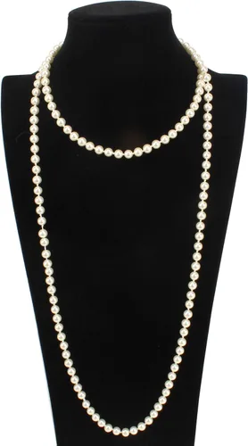 Miniatura 2 de Flapper Pearls 1920s Collar con perlas de imitación Colgantes de Perlas largos para Bisutería de 55