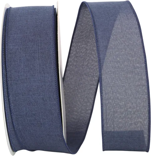 Miniatura 39 de Cinta Reliant Ribbon 92573W-031-09K para borde con alambre Everyday Linen Value, 1-1/2 pulgadas x 50 yardas, color negro