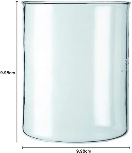 Miniatura 7 de Vidrio de repuesto para prensa francesa Bodum sin boquilla, 4 tazas, 0.5 L, 17 onzas.