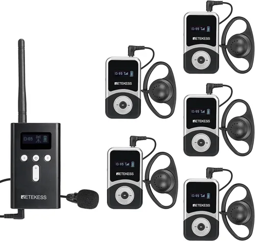 Retekess T130S T131S Sistema de guía turístico de audio T131S (2ª generación T130), sistema de traducción de iglesia, sonido de alta fidelidad,