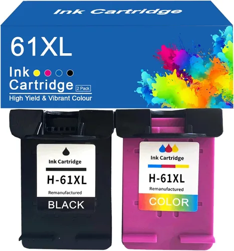 Miniatura 9 de 61XL 61 - Cartuchos de tinta compatibles con HP 61XL 61 cartuchos de tinta de alto rendimiento para impresoras HP DeskJet 2620 1000 1050 2000 2050