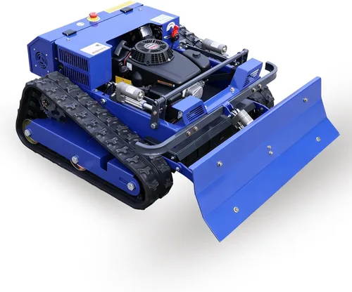 Miniatura 8 de Cortacésped con control remoto, cortacésped de oruga híbrido de aceite-electricidad 4WD, altura de corte de 2.8-15 cm, cortacésped profesional