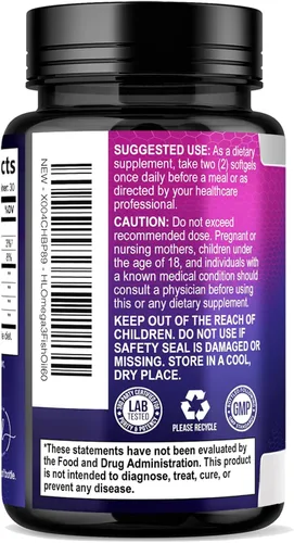 Miniatura 8 de Suplementos de aceite de pescado Omega 3 – 2400 mg de aceite de pescado por porción – Omega-3 de triple fuerza con ácidos grasos EPA y DHA – Apoyo
