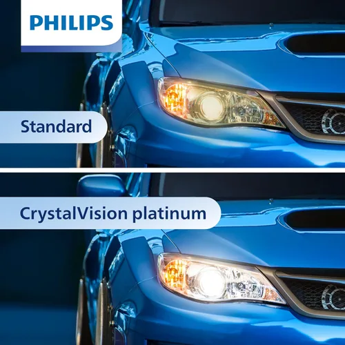 Miniatura 7 de Philips Automotive Lighting 9004 CrystalVision Platinum - Bombilla para faros delanteros de repuesto de calidad superior, color blanco brillante, se