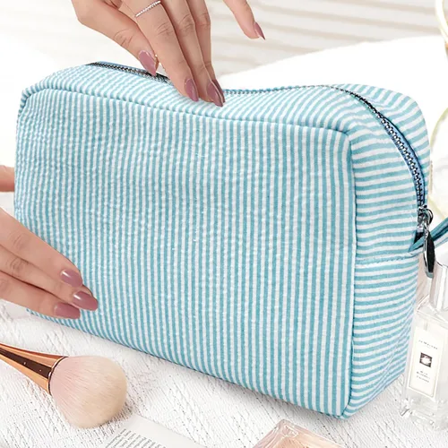 Miniatura 5 de Bolsa de maquillaje GFU para mujeres, linda bolsa de cosméticos, bolsa ligera de aseo y maquillaje, gran bolsa organizadora de almacenamiento