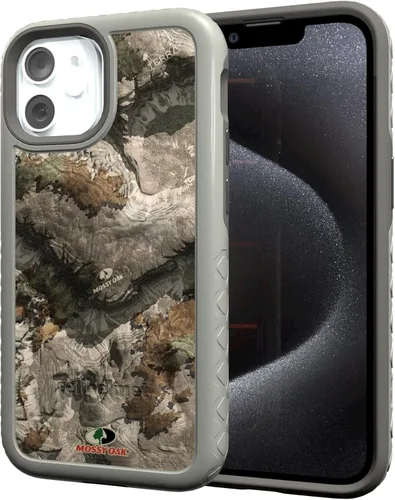Miniatura 73 de cellhelmet Mossy Oak Agua Yellowfin Funda de doble capa en gris diseñada para iPhone 13 Mini a prueba de golpes y caídas, duradera, como se ve