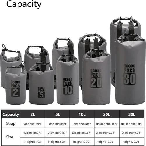 Miniatura 2 de Bolsa seca flotante impermeable Bear Outdoor, para canotaje, kayak, senderismo, snowboard, acampada, rafting, pesca y excursionismo Gary