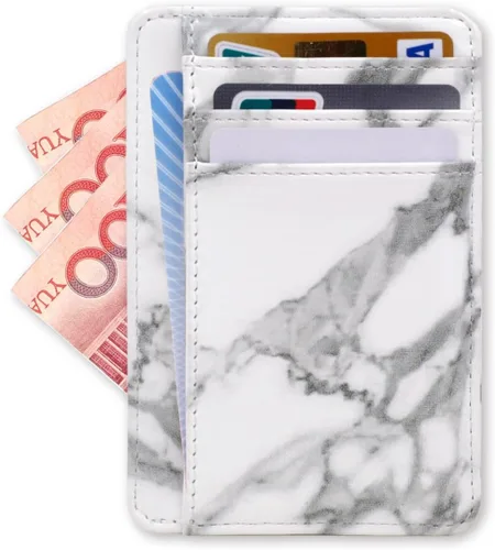 Miniatura 6 de kandouren Billeteras delgadas y minimalistas de cuero RFID, cartera de bolsillo frontal, tarjetero de crédito para hombres y mujeres, clip