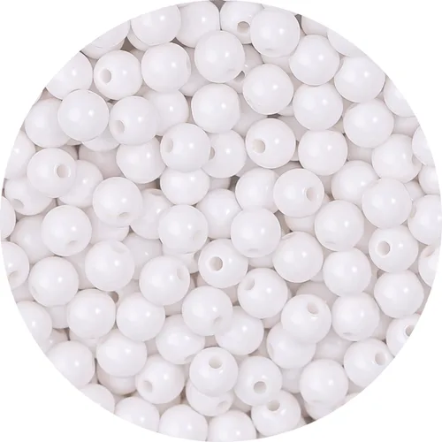 Miniatura 11 de 1500 cuentas negras redondas acrílicas para pulseras de 0.236 in de plástico, cuentas de colores para hacer joyas, cuentas de resina arcoíris