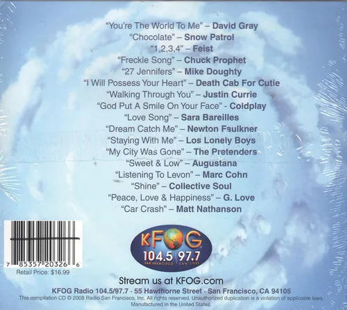 Miniatura 2 de KFOG Live From The Archives 15 - OUT-OF-PRINT from 2008 featuring Rare Live Performances Unavailable Anywhere Else - 17 Tracks : 1. David Gray