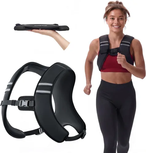ZELUS Chaleco con peso, lavable en Z-Fit chaleco con peso de hierro suave para mujeres y hombres, chaleco de peso de 5/10/15 libras con tiras