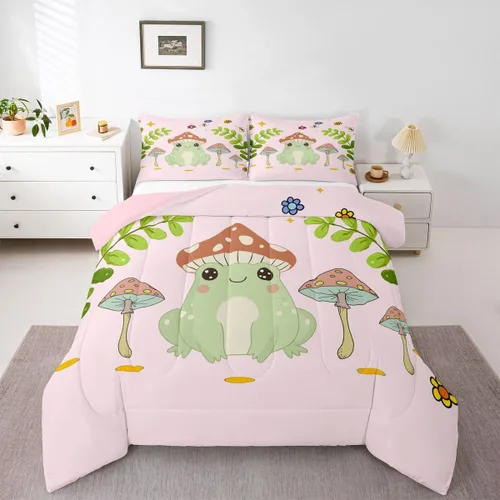 Miniatura 30 de Feelyou Juego de edredón de zorro ártico, juego de ropa de cama para niños y niñas, bonito edredón de animales salvajes, juego de edredón 1 juego