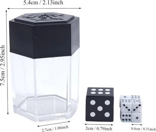 Miniatura 2 de sumrica Juego de dados mágicos explosivos (paquete de 3, negro) que cambian los dados mágicos, trucos de magia de primer plano, actuación escénica