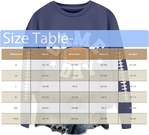 Miniatura 5 de Women's Oversized Sweatshirt, Long Sleeve Sweatshirts Crewneck Printed Pullover Tops, S-3XL