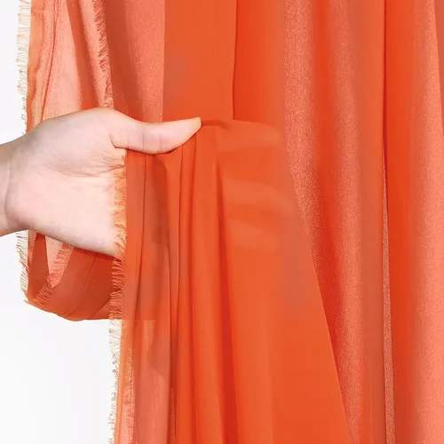Miniatura 5 de The Yard, tela de gasa naranja quemada de 10 yardas, 58 pulgadas de ancho, elegante tela de gasa transparente para disfraces de boda, costura