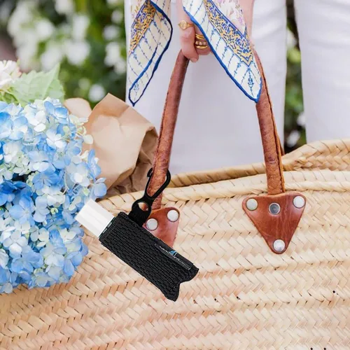 Miniatura 4 de QIANHAI Llavero Mangas para lápiz labial, bolsa de clip para lápiz labial, funda elástica para bálsamo labial, soporte elástico, accesorios