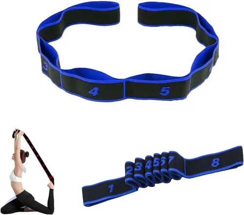 Miniatura 10 de Banda de resistencia de fitness para estiramiento y yoga, banda de resistencia elástica numérica con marcas claras, bandas elásticas de 3 unidades SA