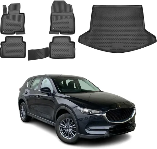 Miniatura 10 de OMAC Alfombrillas de maletero para Mazda CX-5 2013-2016, impermeables, traseras, TPE, negras