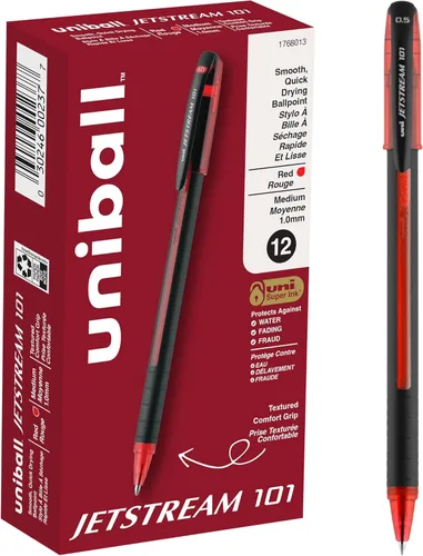 Miniatura 10 de Uniball Jetstream Elements - Bolígrafos de punta media (0.039 pulgadas), tinta negra, paquete de 5 Negro