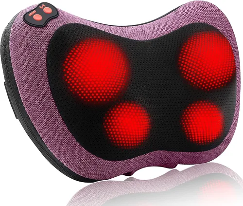 Miniatura 10 de Papillon - Masajeador de espalda con calor, almohada de masaje Shiatsu para cuello, hombros, pies y espalda baja, alivio del dolor de tejido