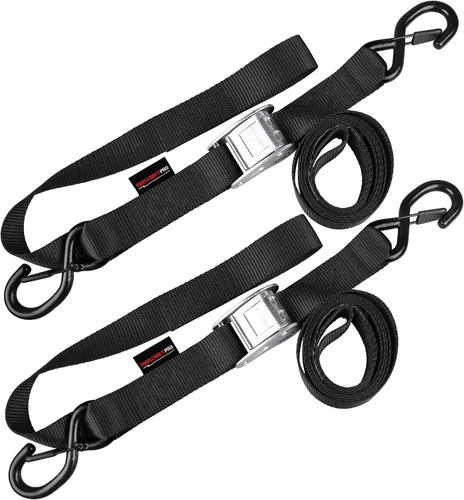 AWELCRAFT Correas de amarre para motocicleta (paquete de 2) Probadas en laboratorio, resistencia a la rotura de 3,300 libras, juego de amarre de