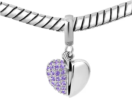 Miniatura 4 de KunBead - Abalorio con forma de corazón con texto en inglés I Love You para pulseras, regalo de cumpleaños para abuela, hermana, mamá, mejor amiga.