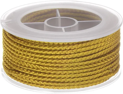 Miniatura 70 de HARFINGTON Cordón de hilo de nailon para cuentas de 0.063 in, cuerda de nailon trenzado extrafuerte para manualidades, pulseras, joyería, Negro
