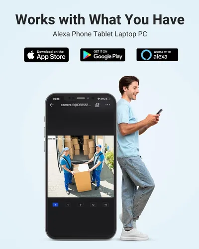 Miniatura 5 de ANNKE DVR AI 4K de 8 canales con detección de humanos/vehículos, grabadora de video digital de seguridad H.265+ 5 en 1 funciona con Alexa, soporta