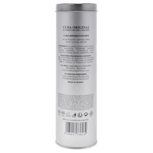 Miniatura 4 de Cuba Winner Eau de Toilette en espray para hombre, multicolor, 3.3 onzas, 3.4 fl oz