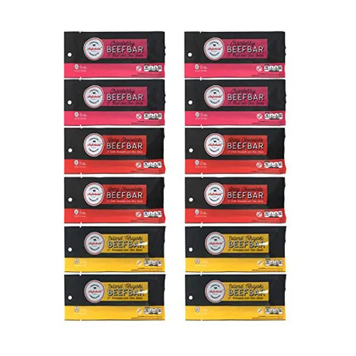 Miniatura 8 de Aufschnitt Barras de res de arándano con frutas reales y semillas de chía Certificado Glatt Kosher Sin gluten, sin nitritos, 24 qt.