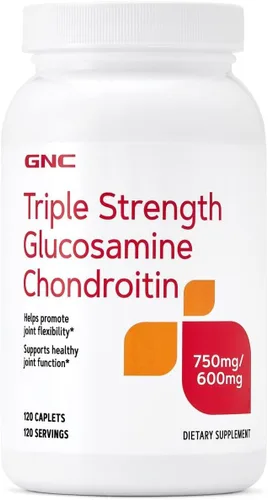GNC Condroitina de glucosamina de triple fuerza 750 mg/600 mg, 120 comprimidos, apoya la función articular saludable