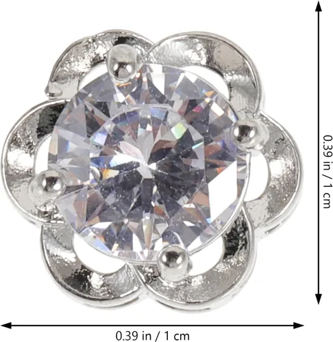 Miniatura 7 de EXCEART 6 piezas de botones azules Jean pequeños adornos de diamantes de imitación para decoración de manualidades