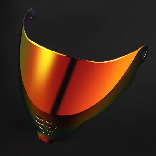 Miniatura 2 de Casco de motocicleta ICON Airflite con protección UV, lente de visera, protector solar, accesorios (Airflite Clear Revo Rojo Oro)
