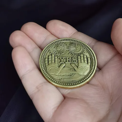Miniatura 3 de Sí No Challenge Coin Decision Maker Moneda (Bronce)