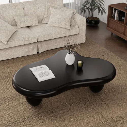 Miniatura 10 de Mesas de centro en forma de nube, mesa de centro irregular, mesa de centro con diseño moderno en forma de nube, mesas de centro para sala de estar