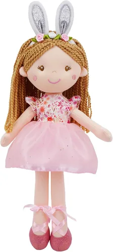 June Garden Muñeca de hada del jardín encantado de 16 pulgadas Brielle - Muñeca de conejo de peluche rellena y suave para niña, regalo de Pascua -