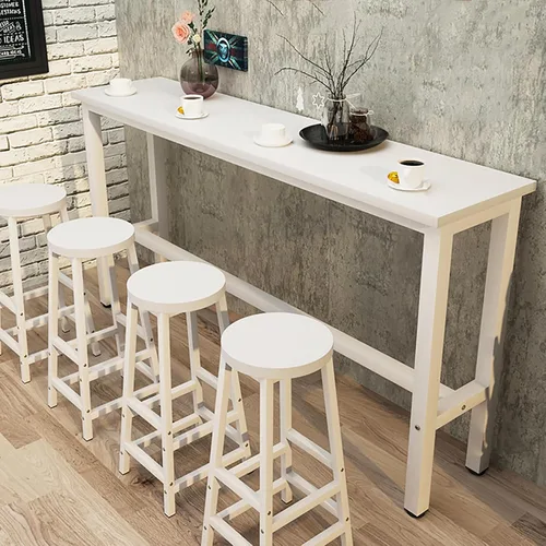 Mesa de bar moderna de madera, mesa rectangular para sofá, mesa de comedor de altura de mostrador, mesa de bar larga para cocina, mesa de café, mesa