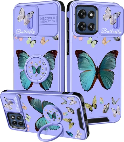Miniatura 32 de para Moto G 5G 2023 funda - Cubierta de teléfono linda con corazón para mujeres y niñas, diseño único negro con cubierta deslizante para la cámara