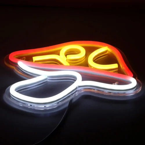 Miniatura 3 de Letrero de neón LED con forma de hongo de neón, luz nocturna alimentada por USB, arte de pared 3D y sala de juegos, dormitorio, sala de estar, rojo