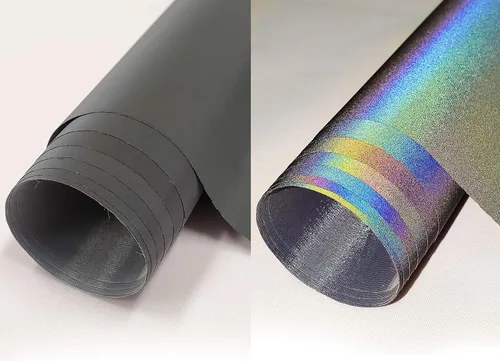 Miniatura 8 de Tela reflectante ligera de alta visibilidad para deportes y seguridad, 55 pulgadas de ancho/vendido por The Yard (no elástico, negro)