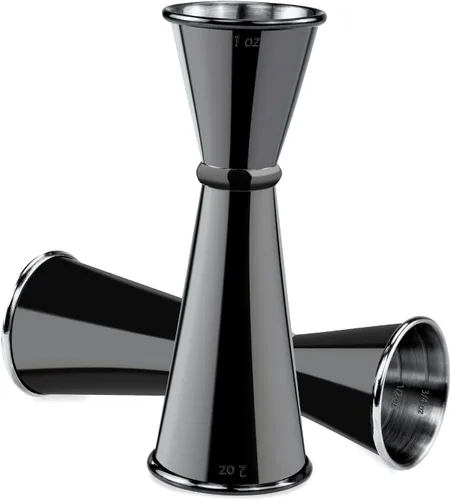 Miniatura 2 de Medidor para barman, Briout Jigger doble de cóctel japonés de primera calidad, acero inoxidable grado alimenticio 304, 2 OZ 1 OZ con mediciones