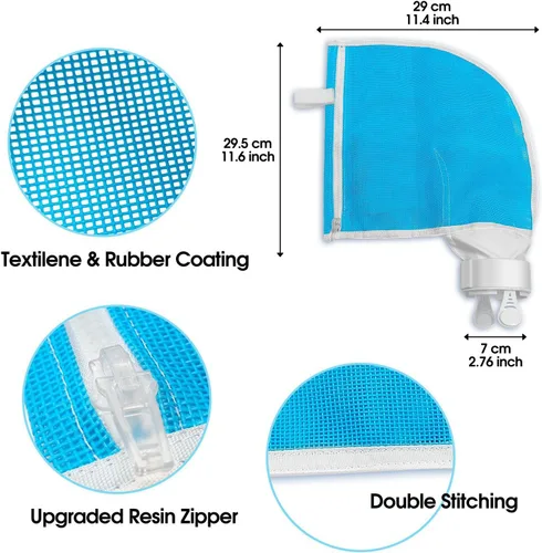 Miniatura 5 de 280 bolsas de hojas para limpiador de piscinas con cremallera de mayor capacidad K15, red de repuesto compatible con Polaris 280 480 limpiador
