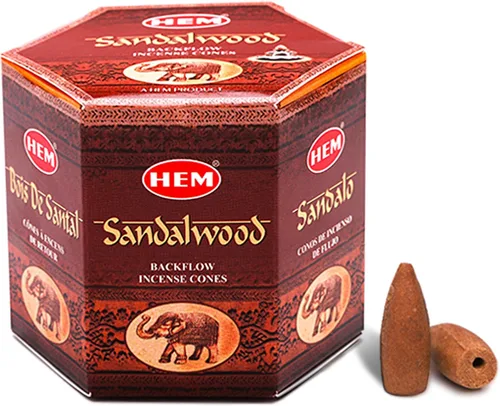 Miniatura 12 de HEM Lotus Backflow - Conos de incienso marrón Aroma de larga duración para positividad y aire puro Hierbas puras, polvo de madera Aromaterapia