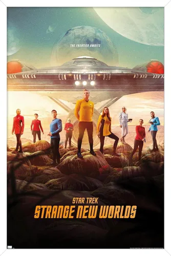 Miniatura 14 de Star Trek: Strange New Worlds - Póster de pared de arte clave, 22.4 pulgadas de largo x 14.7 pulgadas de ancho, versión enmarcada de madera