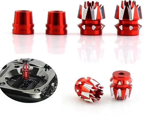 Miniatura 4 de 2 juegos de aleación M3 Tamaño 0.118 in Transmisor 3D Stick Extremos para Futaba/Spektrum DX7 FrSky Taranis X9 X7 RadioLink RC Multicopter Rojo