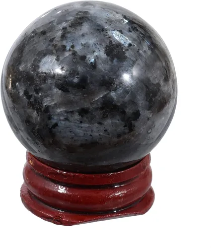 Miniatura 12 de Bola de cristal curativo de amatista de 1.575 in, decoración del hogar, esfera de adivinación Fengshui con soporte de madera
