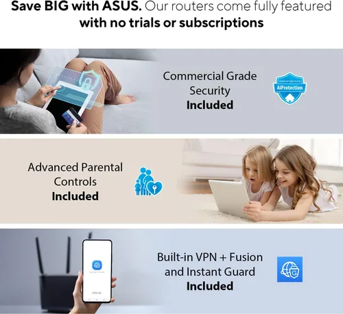 Miniatura 4 de ASUS ZenWiFi AX6600 Tri-Band Mesh WiFi 6 System (XT8 3PK) - Cobertura para todo el hogar de hasta 8,200 pies cuadrados y más de 8 habitaciones